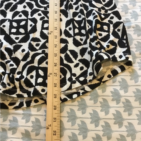 JM COLLECTION T-shirt 1X black/white rayon/spandex =stretchy NWT short sleeve - Picture 7 of 8